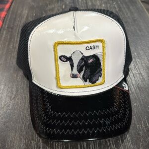 Goorin Animal Farm Trucker Baseball Snapback Hat Cap Golden Calf Cash Cow